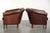 Sheepskin Club Armchairs in Dark Cognac, Set of 2 For Sale - Image 4 of 15