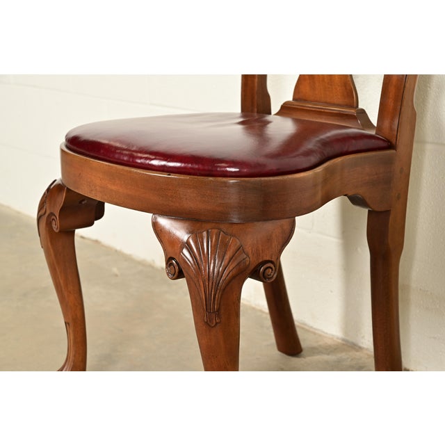 Brown Kittinger Georgian Carved Mahogany Dining Chairs, Set of Four For Sale - Image 8 of 14