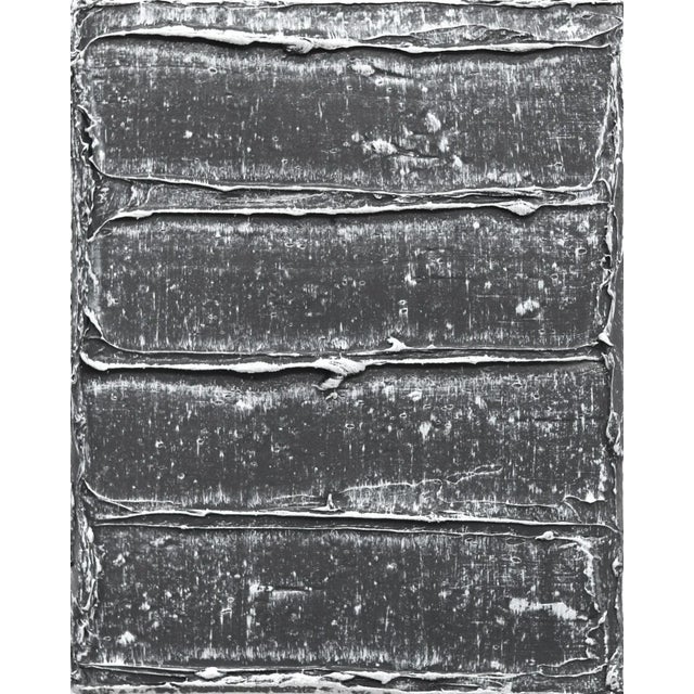 Gerhard Richter's Dream - Contemporary Minimalist Mixed-Media Painting Thick Texture Impasto Sculptural Original Wall Artwork by Len Klikunas For Sale