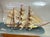 Vintage Handmade Nautical Wood Sail Ship Boat in Glass Bottle Model Sculpture For Sale - Image 13 of 14