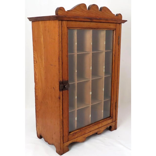Victorian Antique American Chestnut Flavor Extracts Cabinet With Divided Sectional Interior For Sale - Image 3 of 13