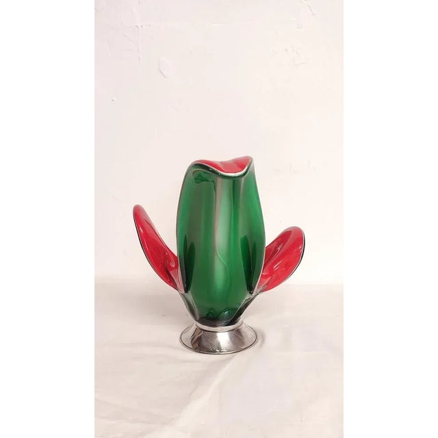 Vintage Italian Crystal Centerpiece, 1970s, in Very Good conditions. Designed 1960 to 1969