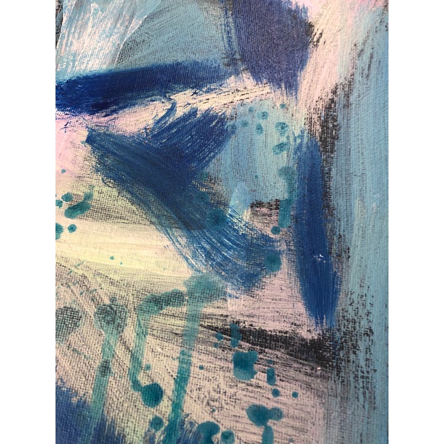 Textile Contemporary Small Abstract Painting by Cassandra Auker. Acrylic on Stretched Canvas “Energy and Matter” For Sale - Image 7 of 12
