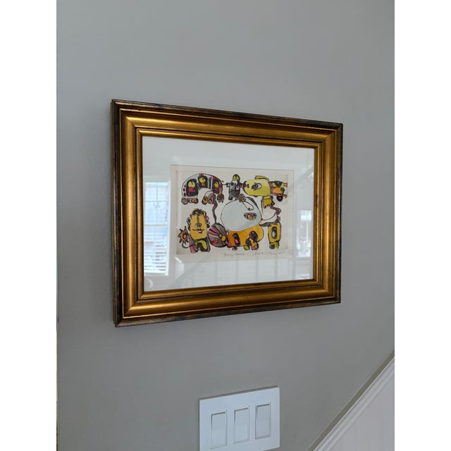 A charming and expressive 1978 signed work titled “Funny Days”, featuring playful, whimsical figures rendered in lively...