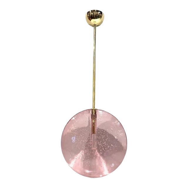 Decorative Murano Glass Disc Form Pendant Lights For Sale