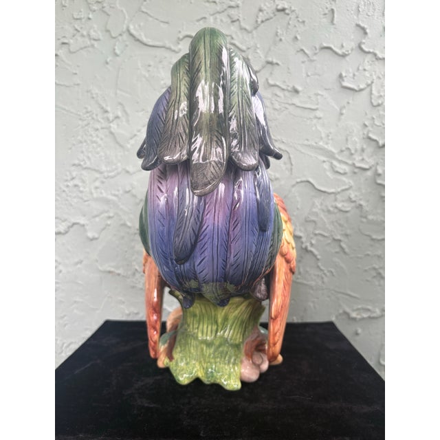Vintage Fitz & Floyd Coq Du Village Hand Crafted Ceramic Rooster Figurine, 14” French Country Farmhouse Decor For Sale In Orlando - Image 6 of 10