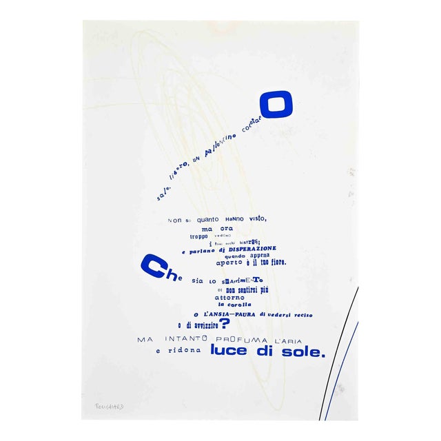 Ennio Pouchard, A Colored Balloon Rises Freely, 1970s, Screen Print For Sale