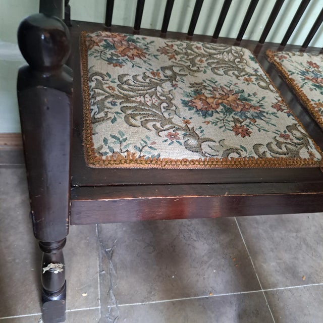 1950s Mid Centuury Wood Bench For Sale - Image 10 of 11