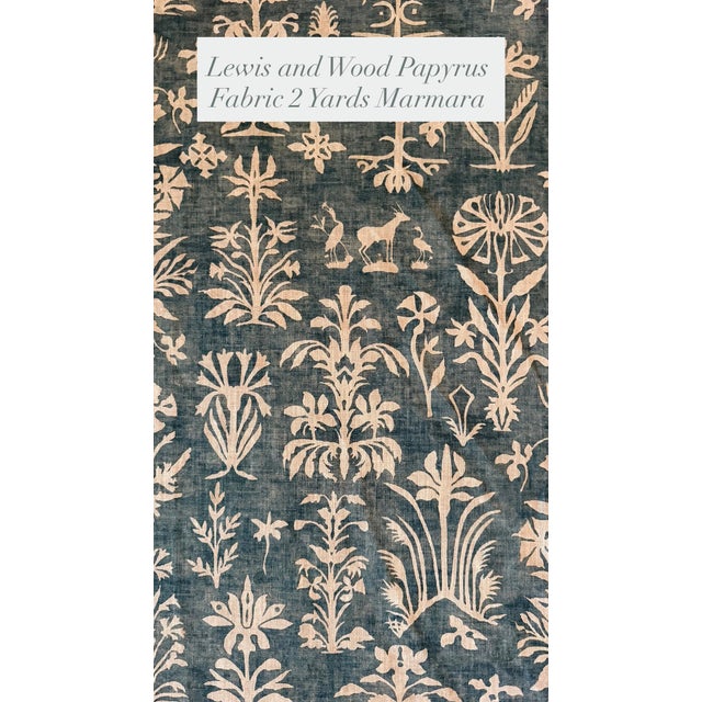 Lewis and Wood Papyrus Fabric 2 Yards Marmara For Sale In Raleigh - Image 6 of 6