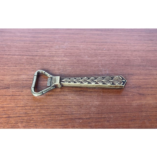 Gold Mid-Century Modern Brass Bottle Opener, 1950s For Sale - Image 8 of 11