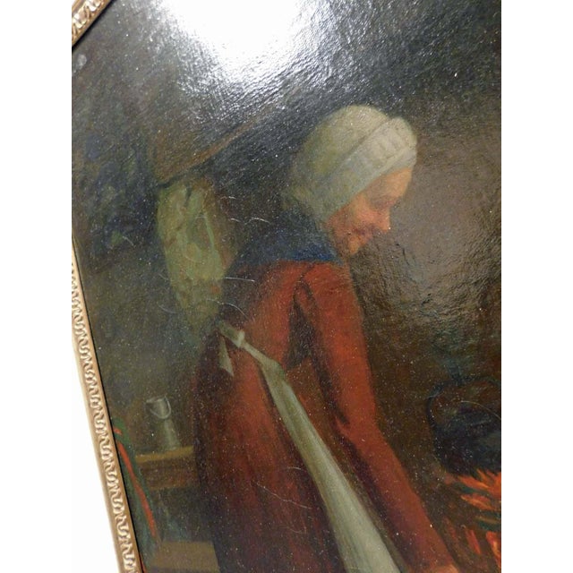 Textile John McClymont Antique Original Oil Painting Canvas Hand Signed Fine Art For Sale - Image 7 of 9