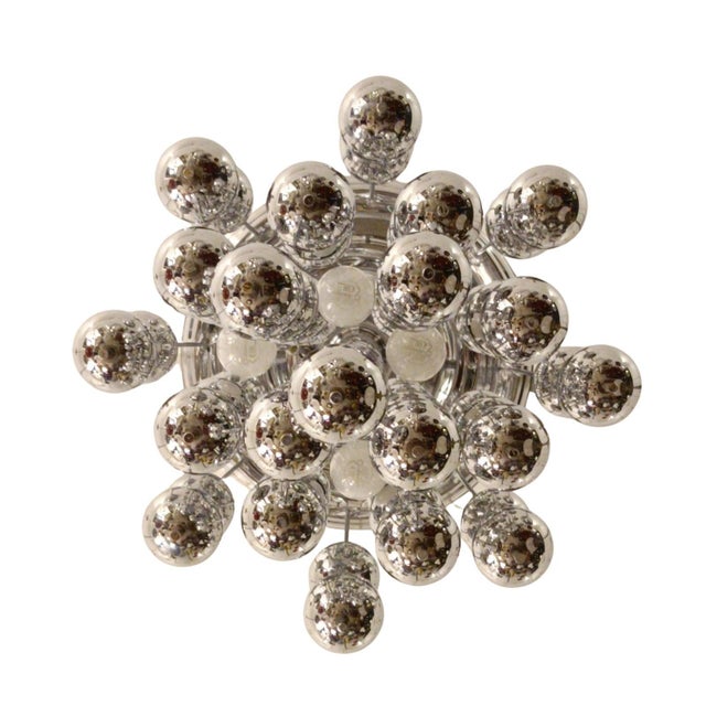 1970s 1970s Space Age Chrome Cascade Chandelier by Verner Panton for J. Lüber Ag For Sale - Image 5 of 11