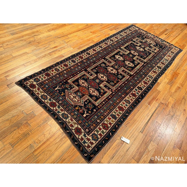 Gorgeous Tribal Antique Caucasian Shirvan Rug, Country of origin: Caucasian Rugs, Circa date: 1900