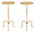 Modern Gilt Wrought Iron Cocktail Tables, Pair For Sale