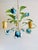 French Blue Tole Tulip 5-Light Chandelier, 1960s For Sale - Image 13 of 18