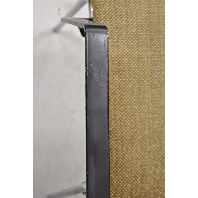 Brown Late 20th Century Vintage Sculpted Chrome Frame Post Mid Century Modern Office Armchair For Sale - Image 8 of 12