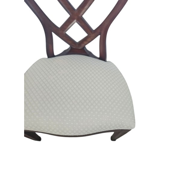 Ethan Allen Late 20th Century Ethan Allen Dining Room Side Chairs Hepplewhite Ribbon Back Collectors Classics For Sale - Image 4 of 10