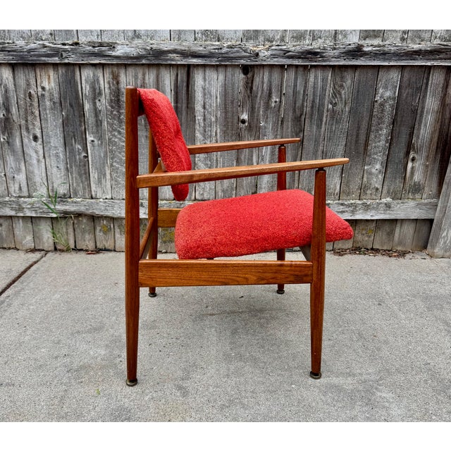 Mid-Century Modern Jens Risom Model C-160 Walnut Armchair For Sale - Image 3 of 11