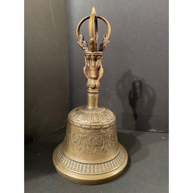 Vintage Vajrayana Buddhist Prayer Bell Tibet Nepal Bhutan For Sale - Image 4 of 13