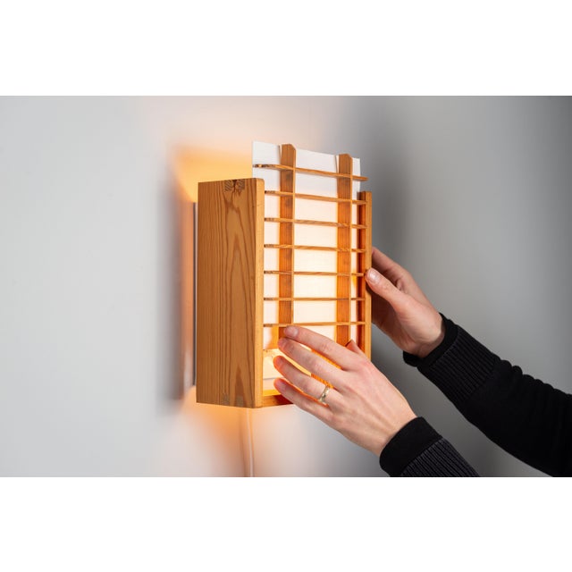 Vintage Wall Lamps in Pine from Alda, 1970s, Set of 2 For Sale - Image 9 of 15