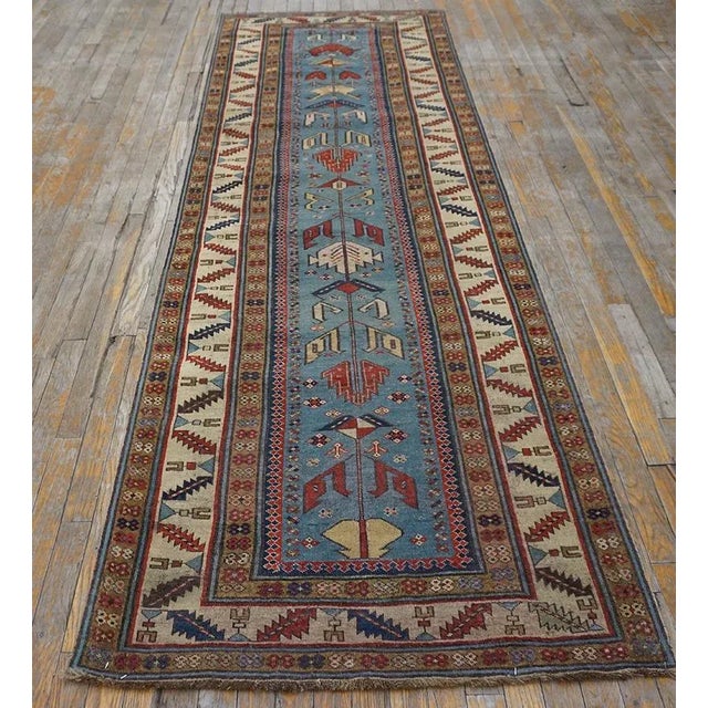 Mid 19th Century Caucasian Shirvan Carpet ( 3' x 9' - 91 x 274 )