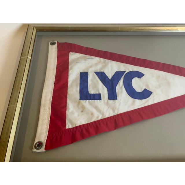 Metal Vintage Lauderdale Yacht Club Framed Burgee For Sale - Image 7 of 7