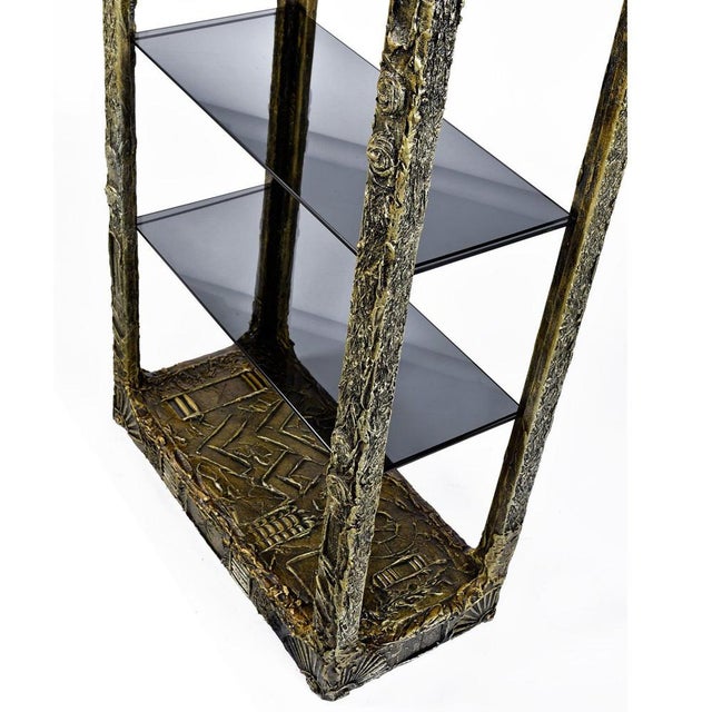 1970s Brutalist Etagere Display Shelf by Adrian Pearsall for Craft Associates For Sale - Image 5 of 11