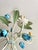 Metal French Blue Tole Tulip 5-Light Chandelier, 1960s For Sale - Image 7 of 18