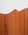 Pine screen with honeycomb structure, wavy top profile, and original Jomain Baumann labels. Made in France, 1950s. The...