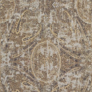 Zoffany Elswick Paisley Fabric in Blue Umber For Sale