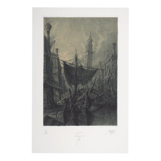 Jean Michel Mathieux-Marie, Venice, The City on the Water, Etching For Sale