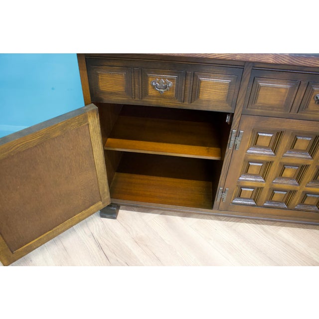 Vintage Dark Oak Toledo Sideboard from Younger, 1970s For Sale - Image 9 of 11