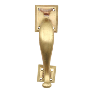 Vintage 9.25 In. Polished Brass Thumb Latch Door Pull Handle