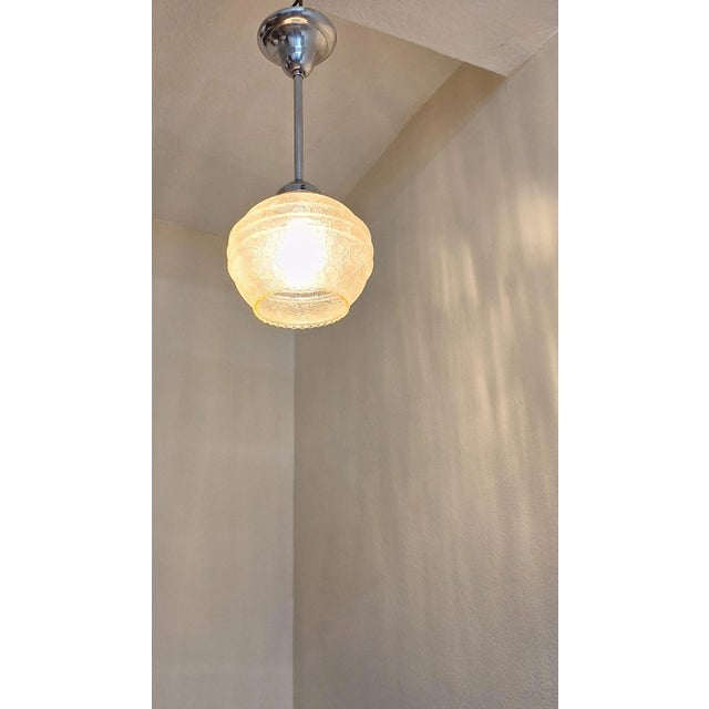 1930s Vintage German Art Deco Ceiling Lamp, 1930s For Sale - Image 5 of 7