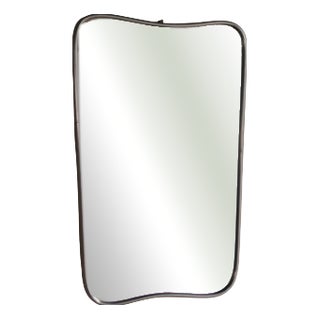 Shield Mirror in Steel For Sale