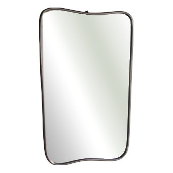 Shield Mirror in Steel For Sale