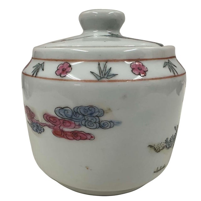 Early 20th Century Early 20th-Century Antique Chinese Porcelain Jar With Lid For Sale - Image 5 of 9