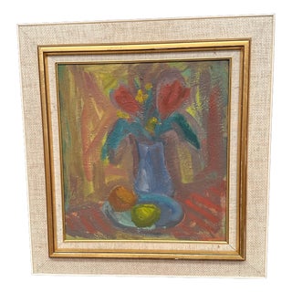 Hjalmar Eldh, Floral Still Life, 1920s, Oil on Panel, Framed For Sale