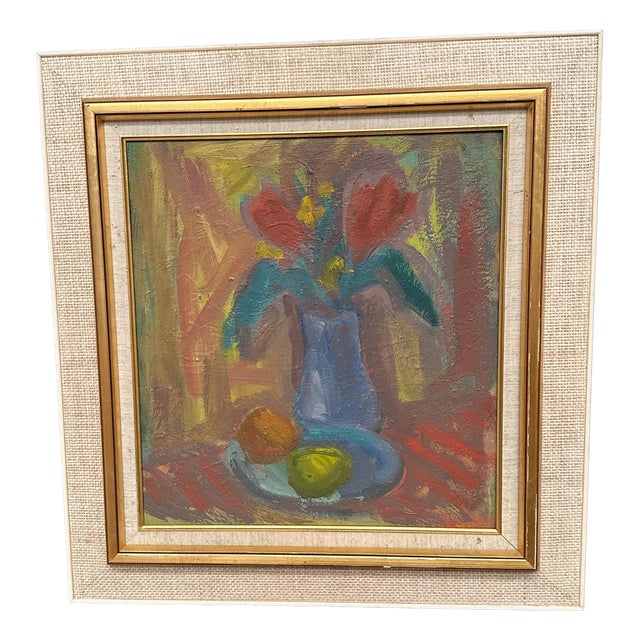 Hjalmar Eldh, Floral Still Life, 1920s, Oil on Panel, Framed For Sale