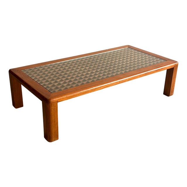 Coffee Table with Chessboard Top, 1970s For Sale