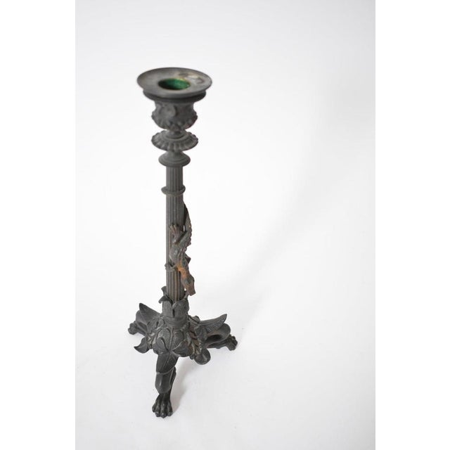 Zoomorphic Bronze Candleholders, 19th Century, Set of 2 For Sale - Image 3 of 5