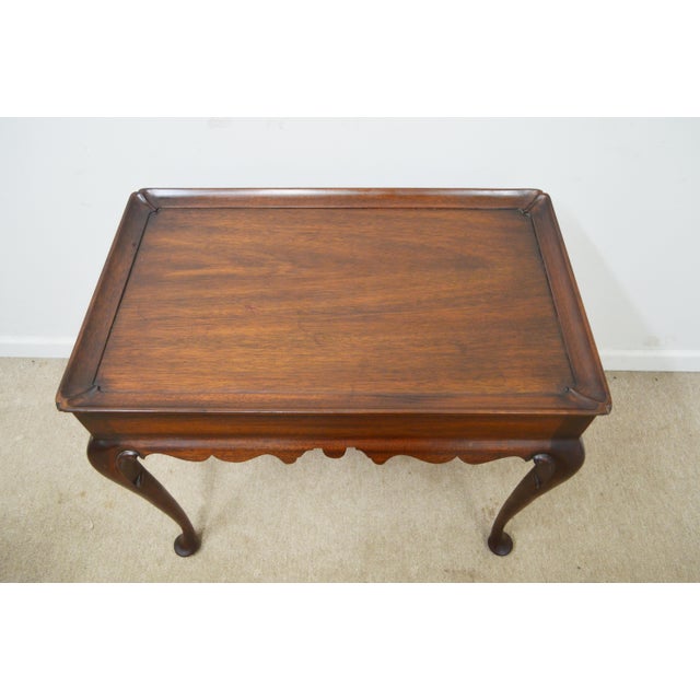 Brown Henkel Harris Mahogany Side Tea Table For Sale - Image 8 of 12