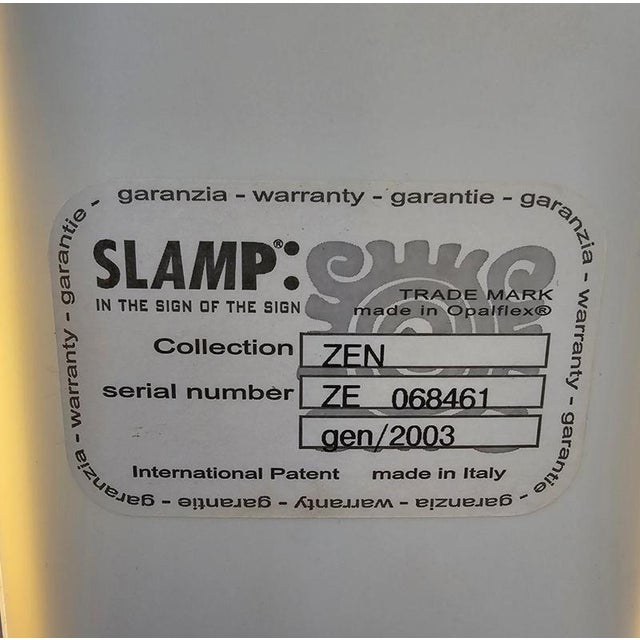 2000 - 2009 Zen Lamps by Samuel Parker for Slamp, Italy, 2003, Set of 2 For Sale - Image 5 of 6