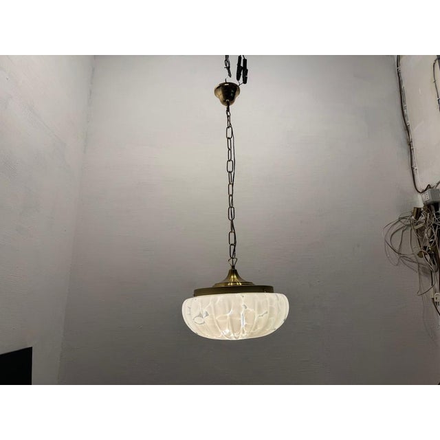 White Murano Glass Pendants, 1980s, Set of 2 For Sale - Image 9 of 10