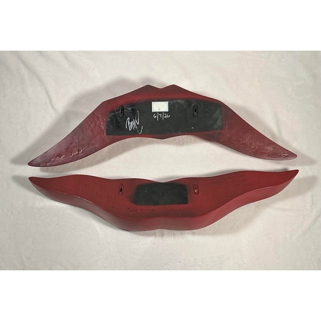 Large Modern 3-D Red Lips Wall Mount Handcrafted Original Design by Brian M Chalker for Remi Danielle Modern, 2026 For Sale - Image 10 of 12
