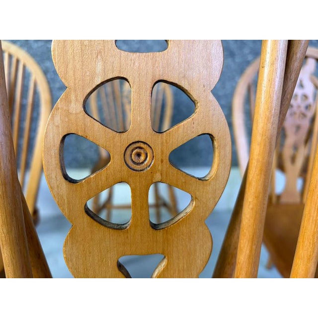 Vintage Dining Chairs from Ercol, 1950s, Set of 6 For Sale - Image 6 of 12