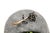Gold and Silver Flower-Shaped Brooch with Diamond Chips For Sale - Image 3 of 5