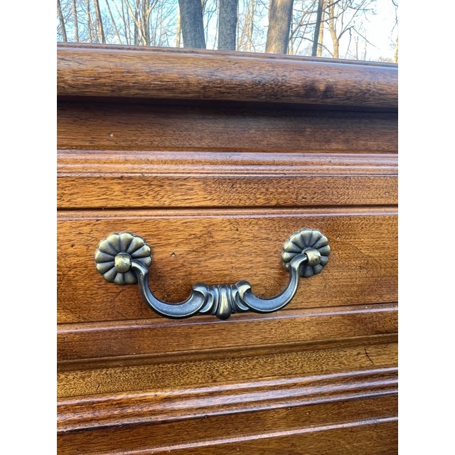 Brown Ethan Allen Country French Nightstands Finish 236 - A Pair For Sale - Image 8 of 12