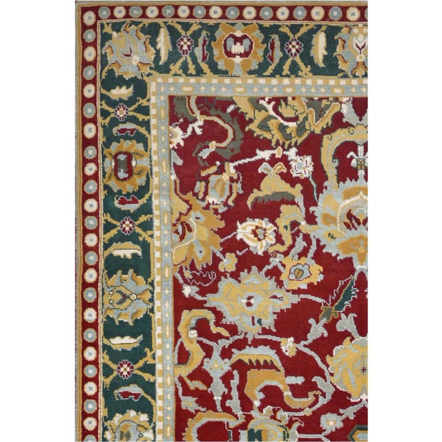 MANSOUR Mansour Handwoven Wool Agra Rug - 6' X 9' For Sale - Image 4 of 5