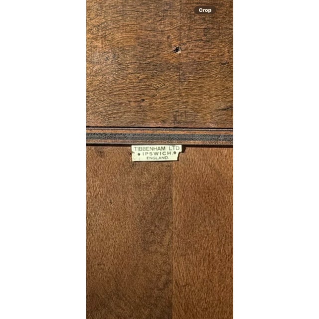 1920s Antique Tennenbaum Flame Mahogany Secretary Desk with Leather Fall Front and Custom Bouclé Chair For Sale - Image 5 of 18